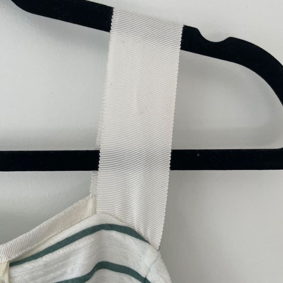 Green & White Striped Anthropologie Peplum Top - Picture 4 of 9